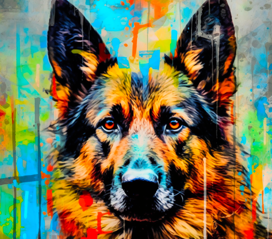 Color Drip German Shepherd