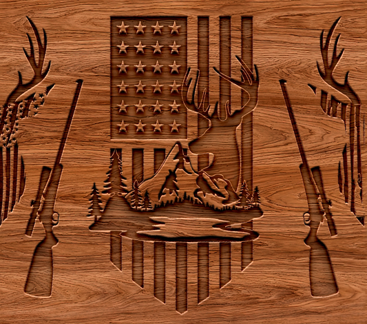 Wood Hunting Patriotic