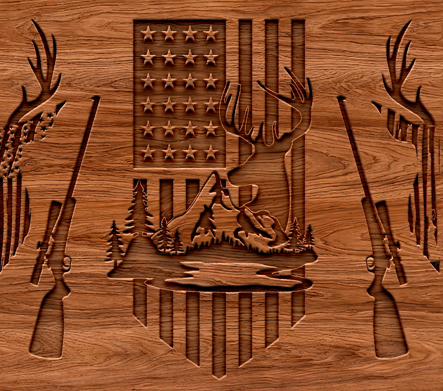 Wooden Hunting Flag