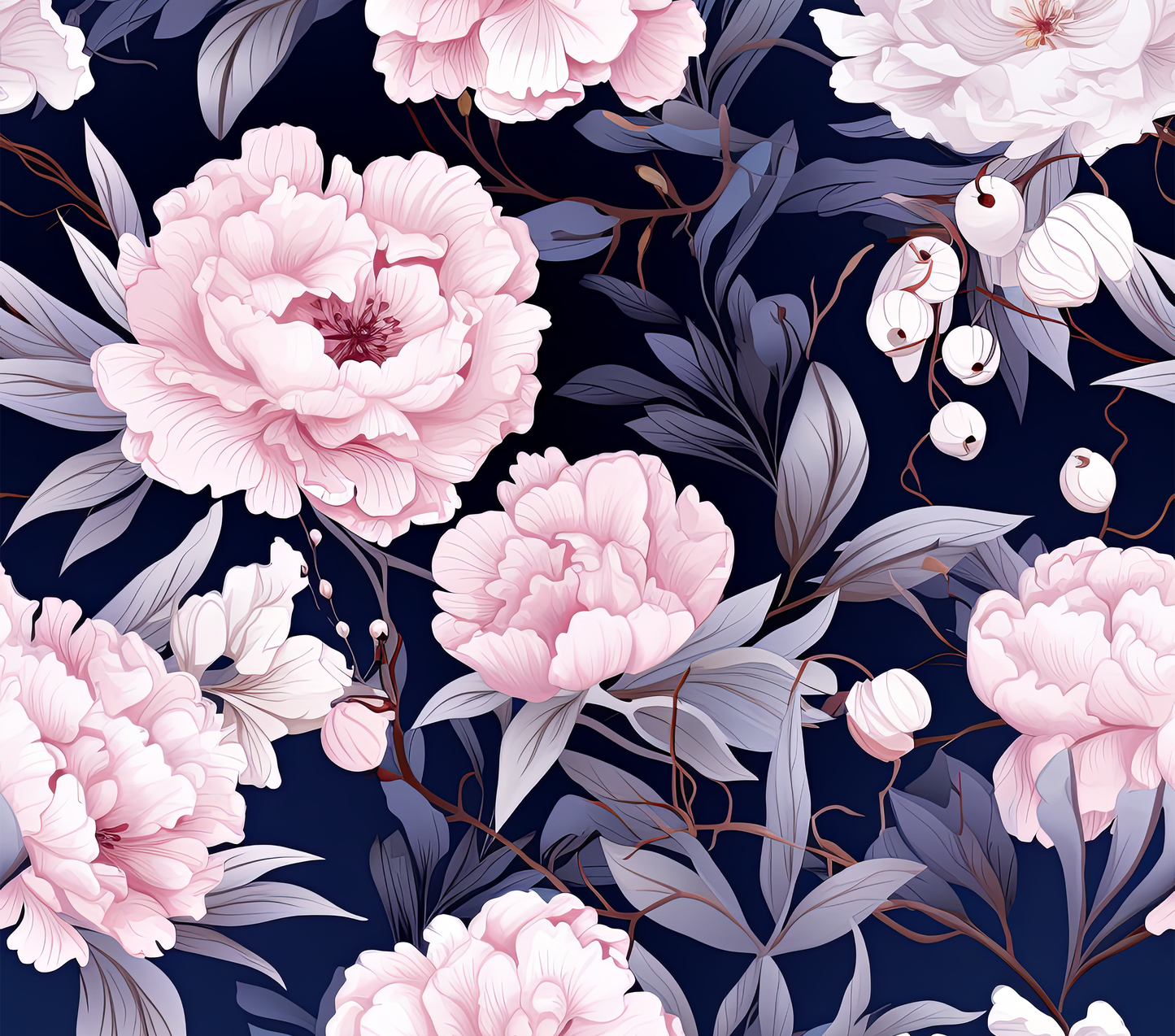 Navy Pink Floral