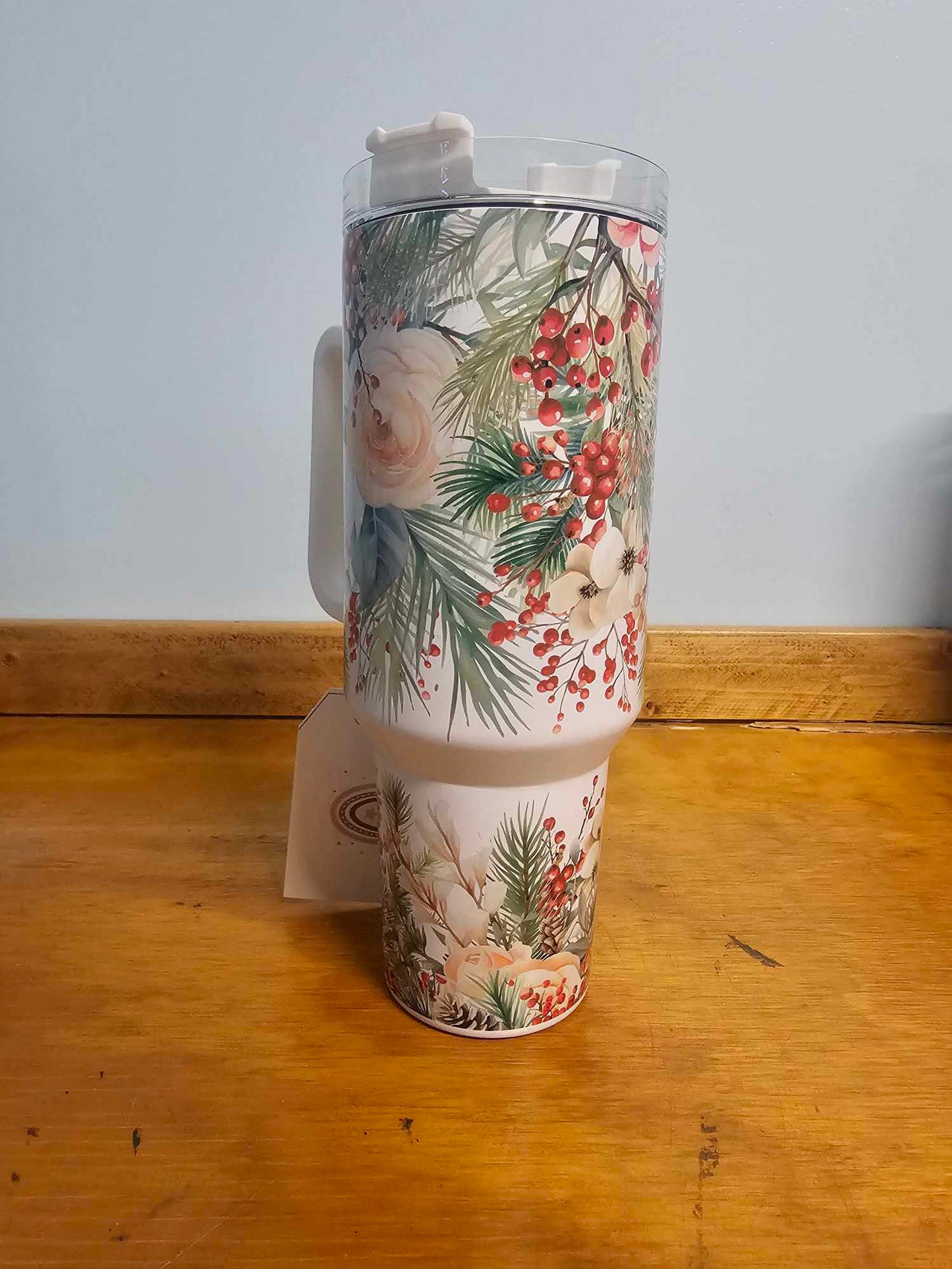 Christmas Floral 40 oz Tumbler