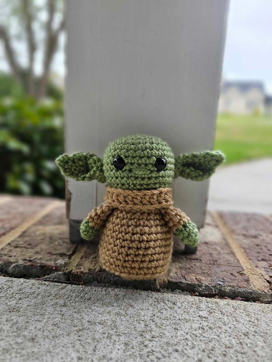 Green Kid Crochet Plushie