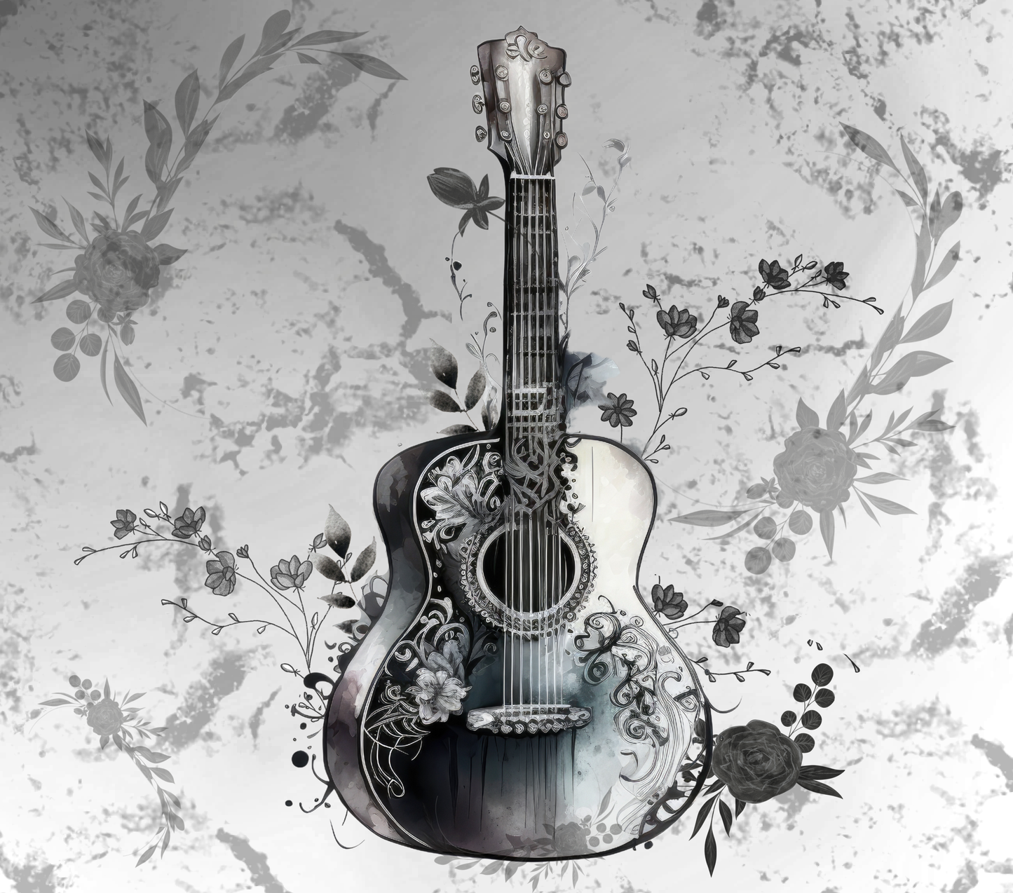 Floral Guitar