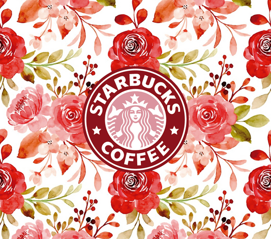 Red Floral Starbies