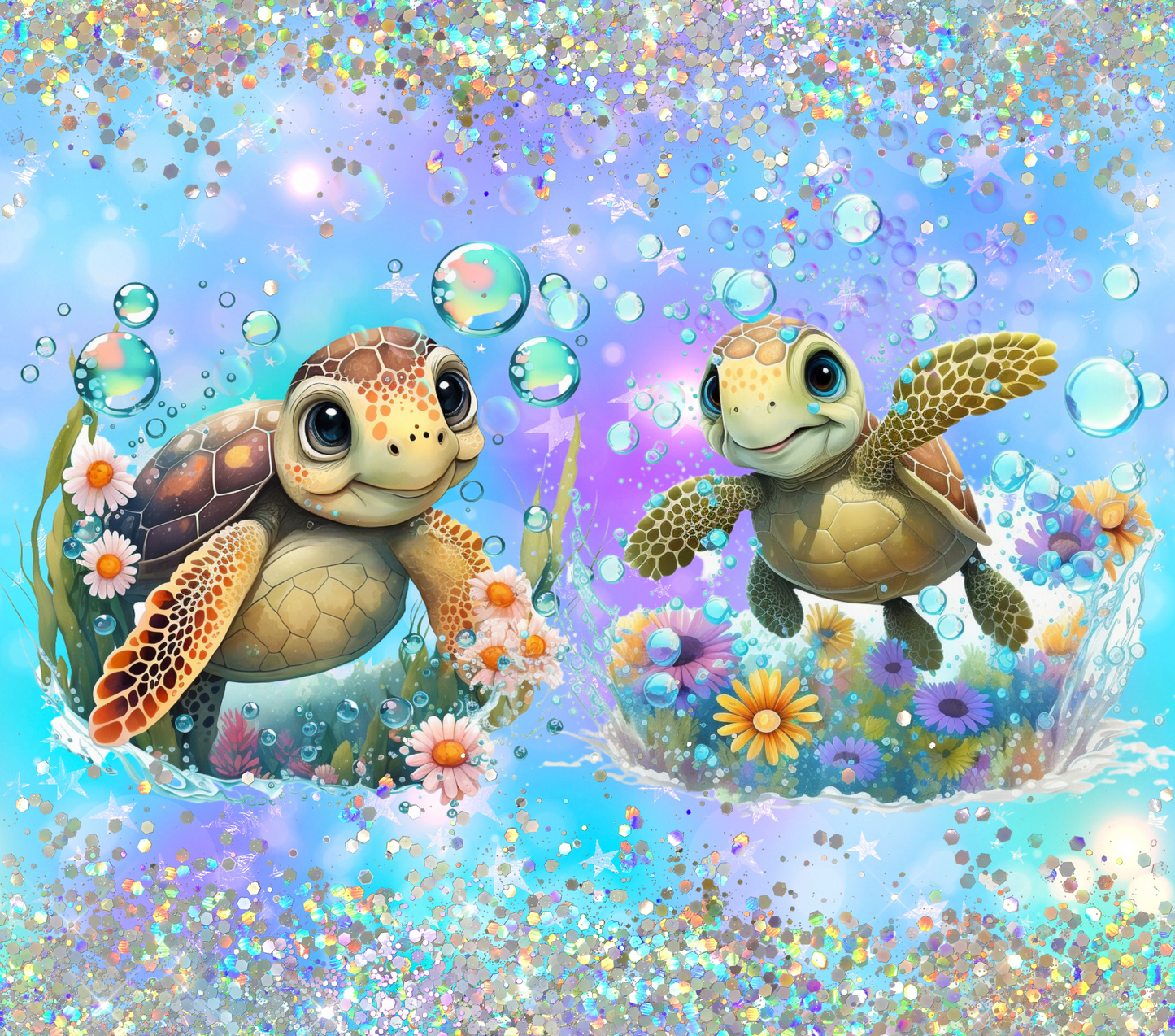 Glitter Turtle Babies