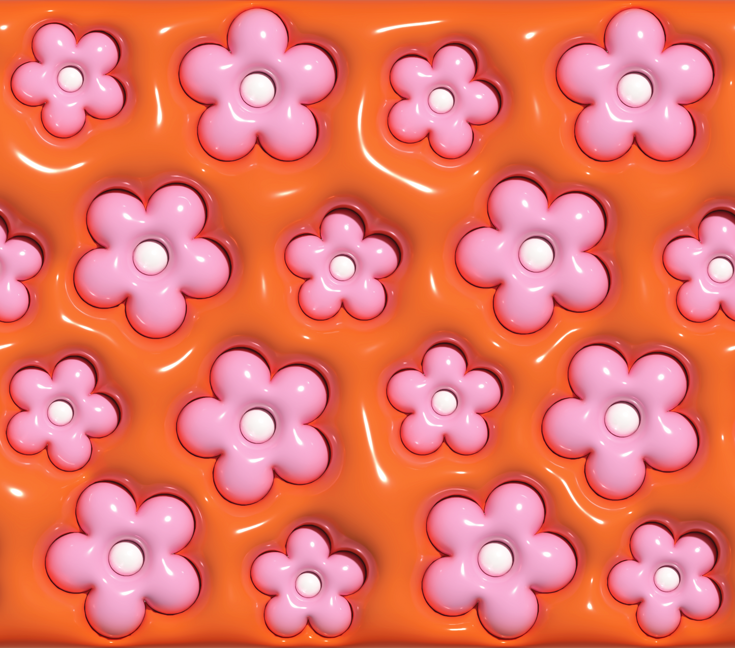 Retro Puffy Flowers