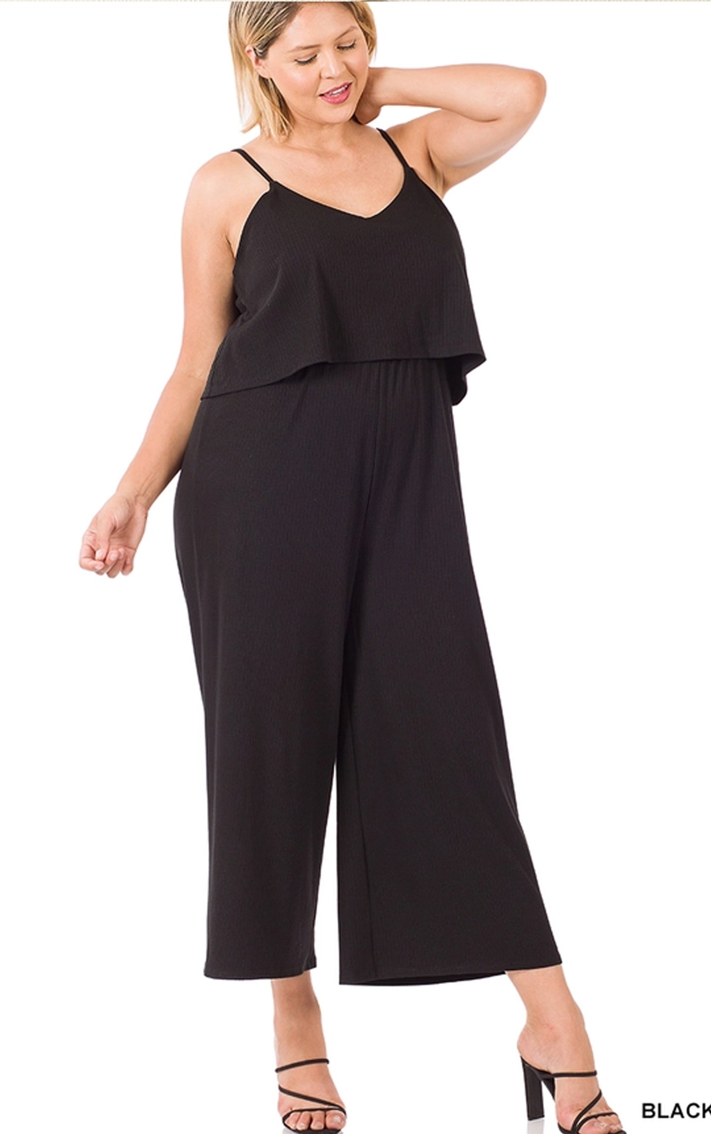 Ribbed double layer jumpsuit