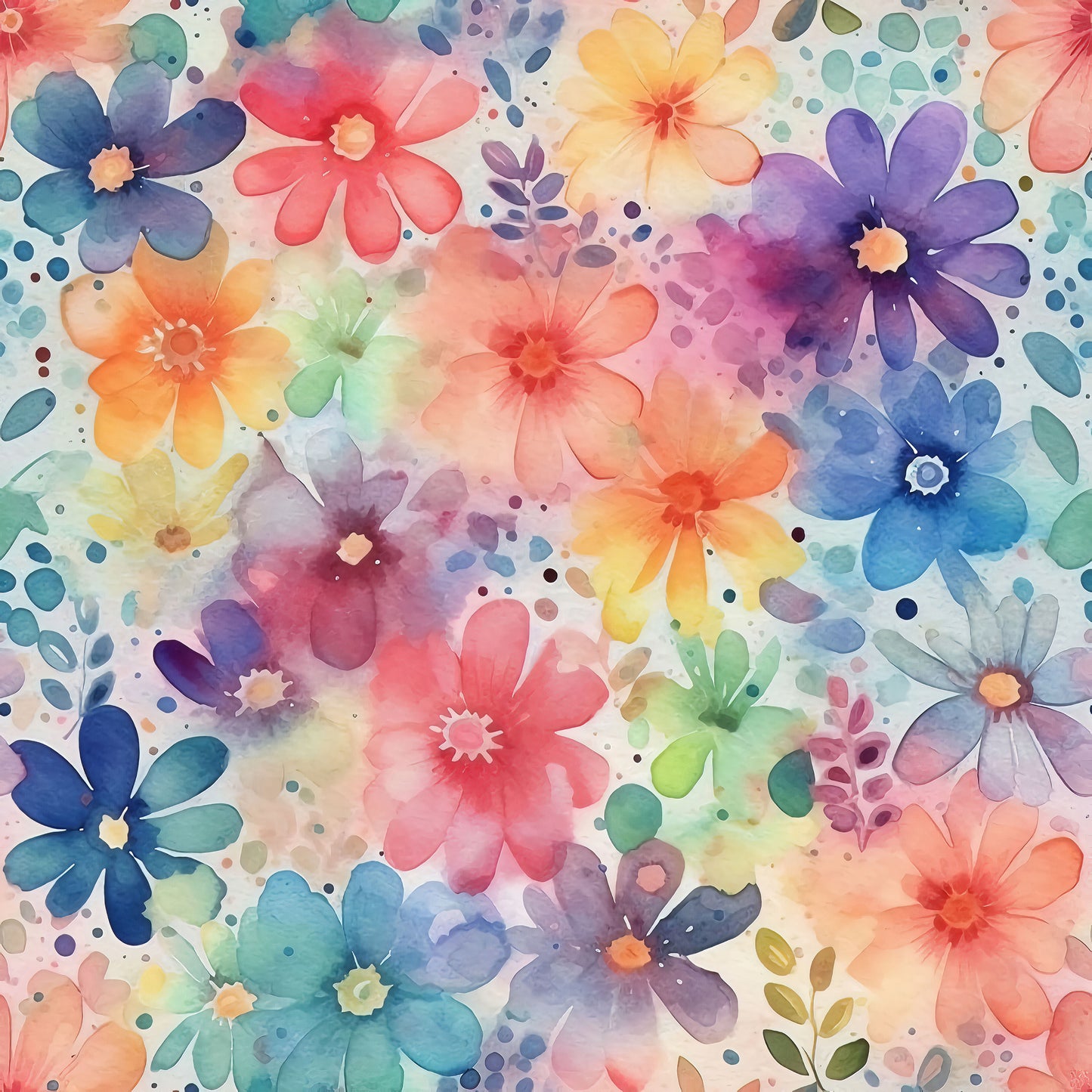 Rainbow watercolor Floral