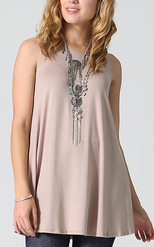 Side pocket Sleeveless swing top