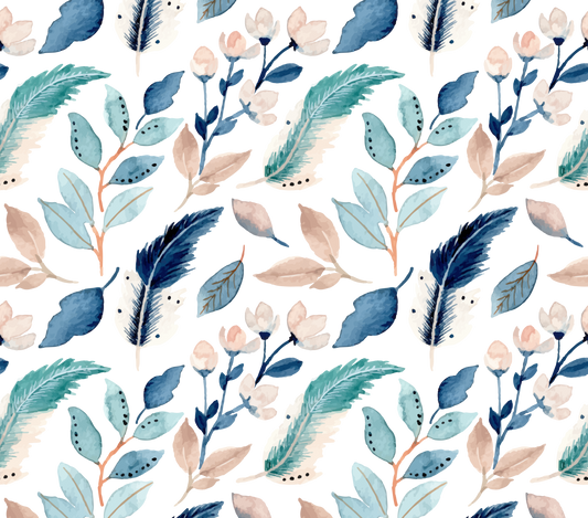 Dreamy Feathers and Leaves