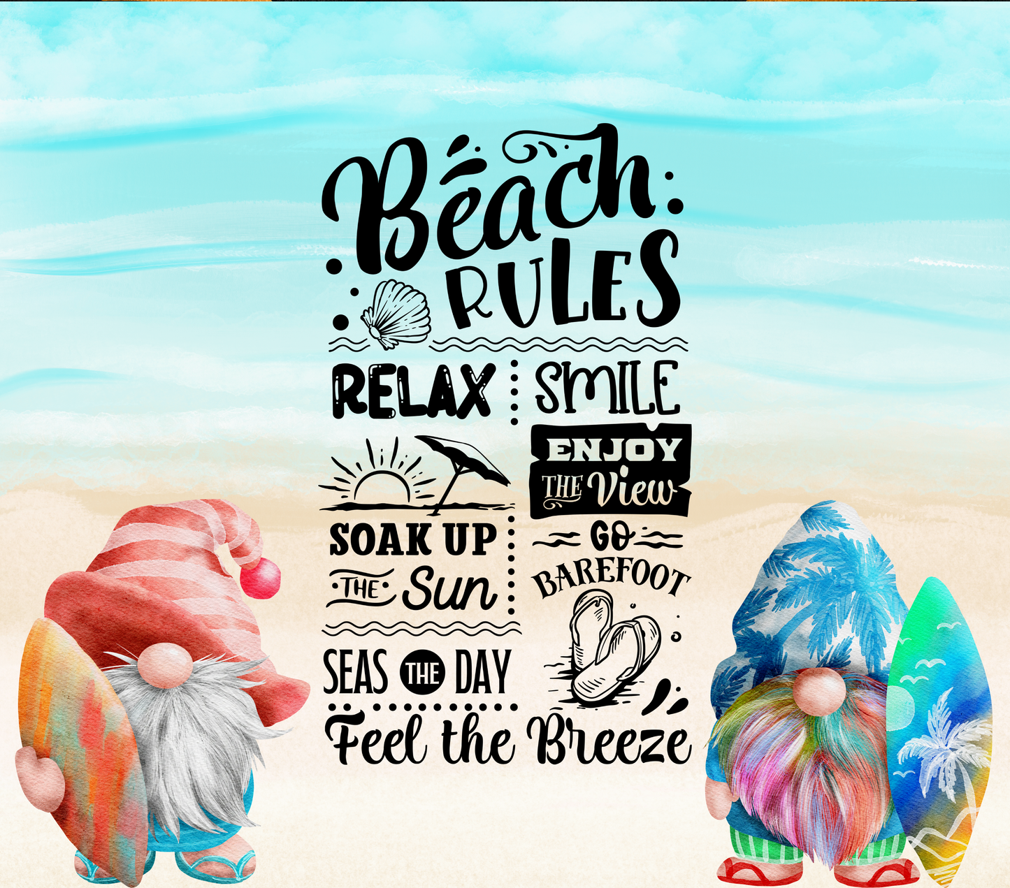 Beach Rules Gnomies