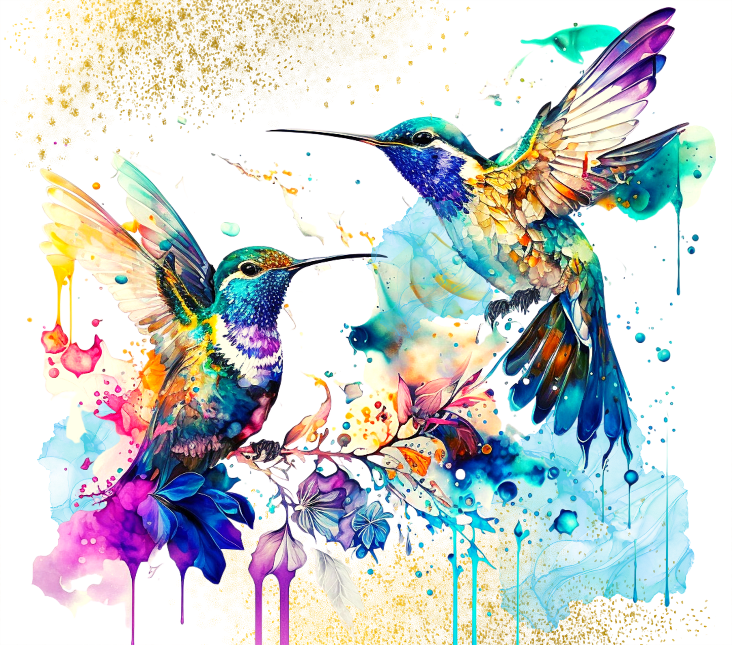 Ink Hummingbirds