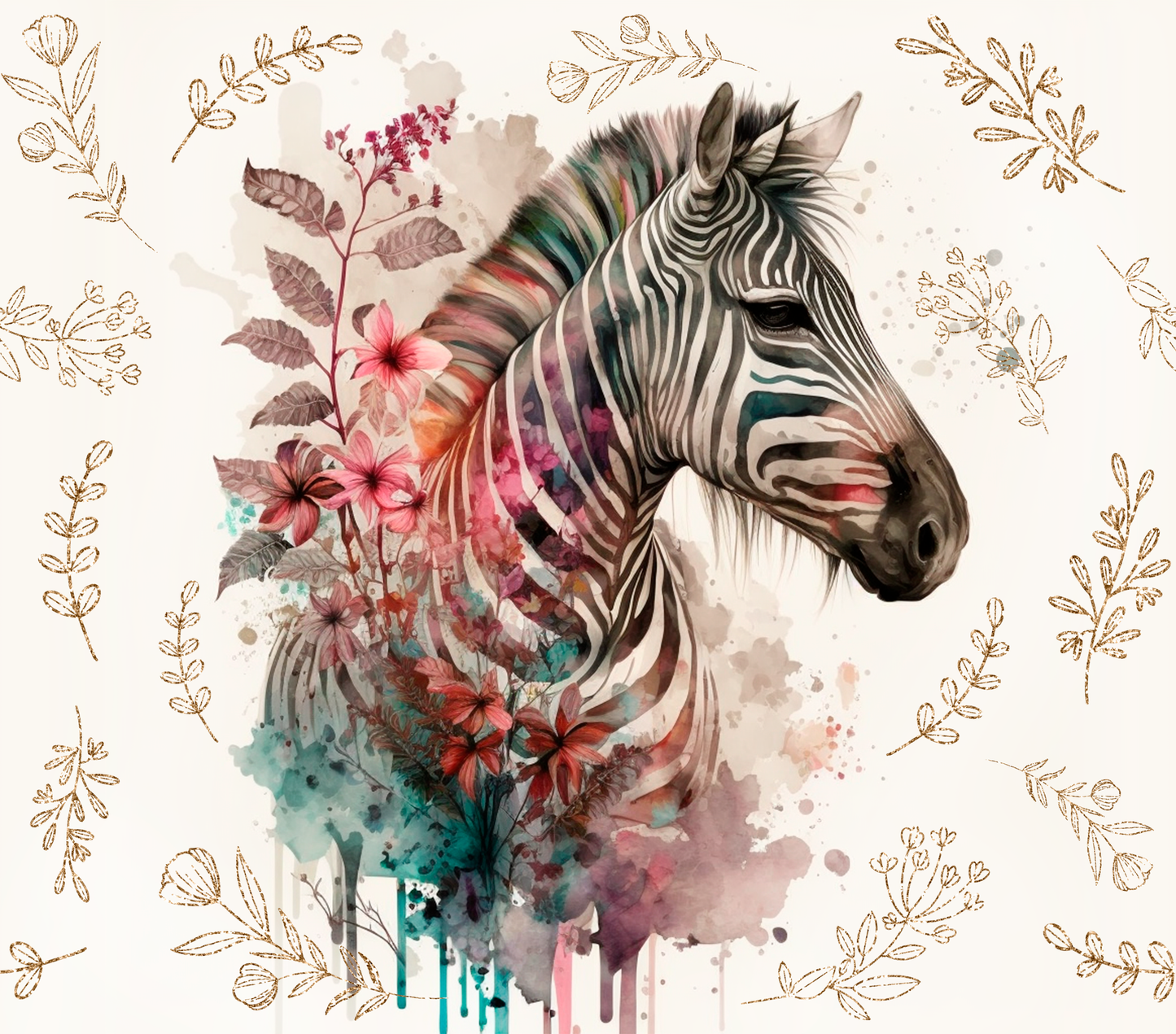 Watercolor Zebra